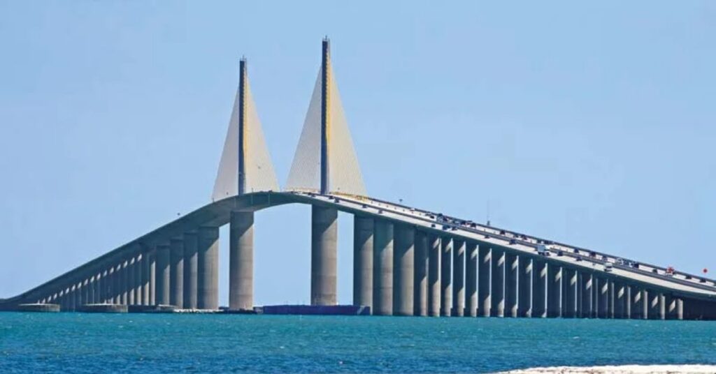 Halfway Across the Sunshine Skyway Bridge